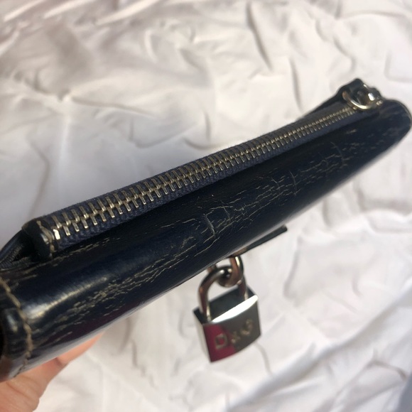 AUTH. Dolce & Gabbana Lock Charm Wallet - Picture 6 of 6